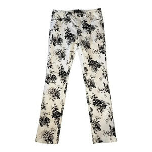 White House Black Market Slim Ankle Floral Jeans